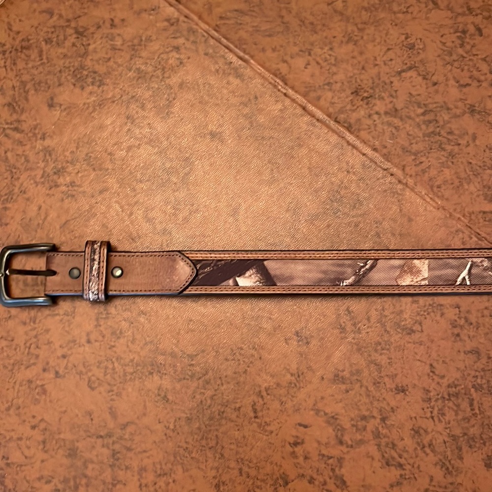 John Deere Boys Leather Camo Belt Size 22